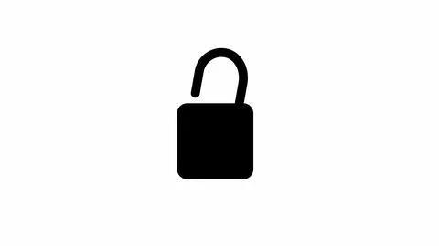 Black padlock icon inside circular lines on a white background. Stock Illustration