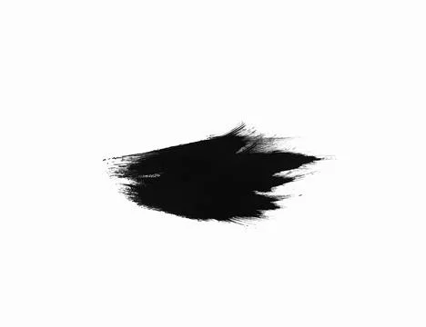 Black paint brush concept isolated on white background for art painting Stock Illustration