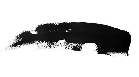Black paint brush. Stock Illustration