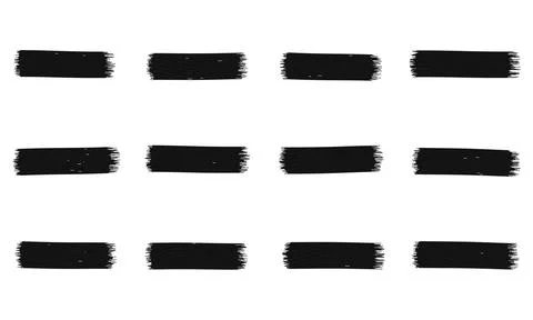 Black paint brush stroke rectangles design elements for graphic design projec Stock Illustration