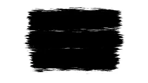 Black paint brush strokes motion graphics transition with alpha channel on .. Stock Footage 338018409