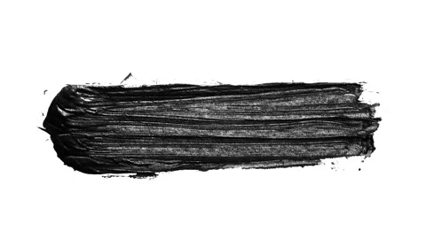 Black paint brush strokes rapidly changing, grunge animation Stock Footage 133222101
