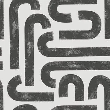 Black paint brush strokes vector hooks on light background. Curly bold lollipop Stock Illustration