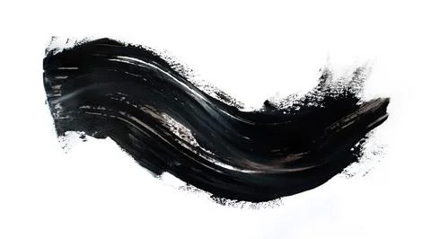 Black paint brush texture. Stock Illustration