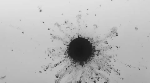 Black Paint Drop Stock Footage 42207292