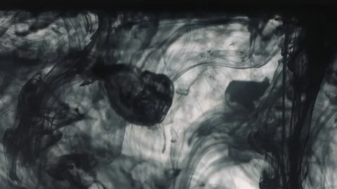 Black paint drops in the water 스톡 동영상 71007937