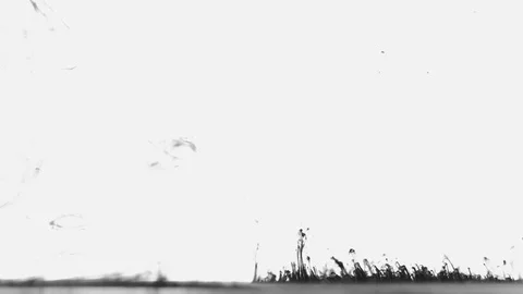 Black paint drops in the water Vídeo Stock 71008165