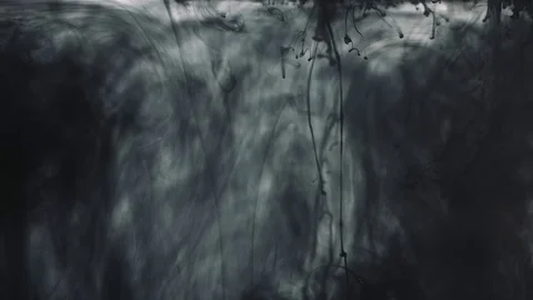 Black paint drops in the water Stock-Footage 71008407