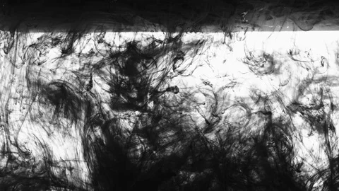 Black paint drops in the water 스톡 동영상 71008421