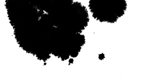 Black Paint Flow Animation on White Background Stock Footage 326429893