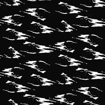 Black paint ink brush stroke seamless pattern イラスト素材