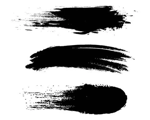 Black Paint Isolated White Background Stock Illustration