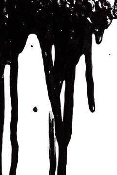 Black paint leaking Foto stock