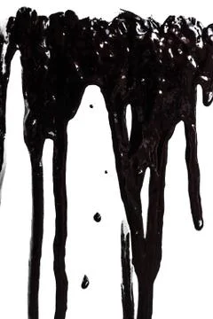 Black paint leaking Stock Photos