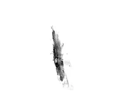 Black paint line with drops brush illustration Stock Illustration