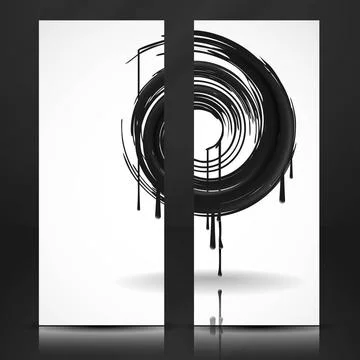 Black Paint Splashes Circle. Black Paint Splashes Circle. Vector Illustrat... Stock Photos