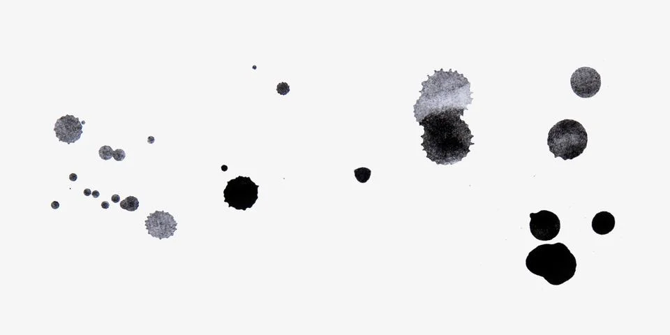 Black paint splatter collage element Stock-Fotos