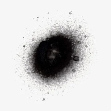 Black paint splatter collage element Stock-Fotos