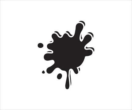 Black Paint Splatter Vector Illustration Illustrazione stock