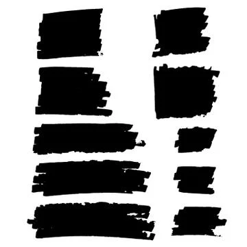 Black paint spots vector set Stock Illustration