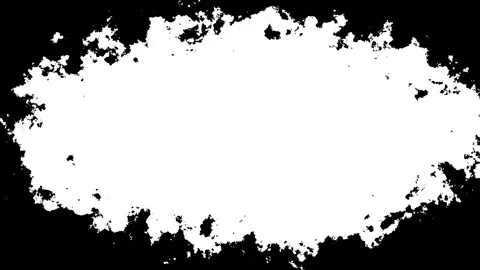 Black paint stains transition effect animation on white background animation. Video stock 335817324