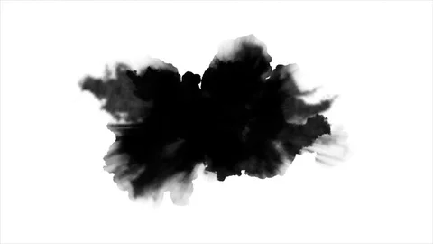 Black paint on white background Stock Footage 81493289