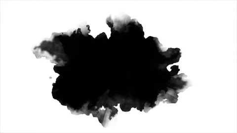 Black paint on white background Stock Footage 81493295