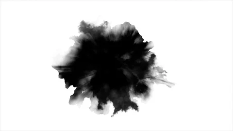 Black paint on white background Stock Footage 81493308