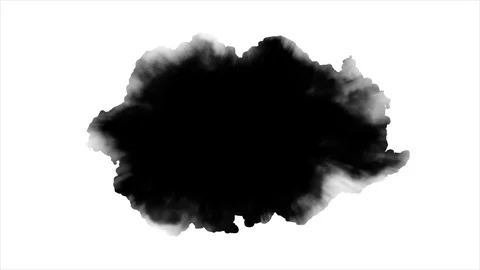 Black paint on white background Stock Footage 81493320