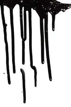 Black paint on a white background Stock Photos
