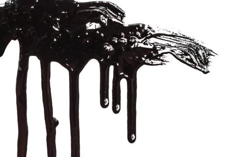 Black paint on a white background Stock Photos