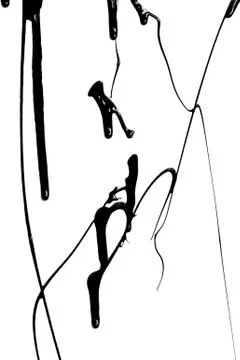 Black paint on a white background Foto stock