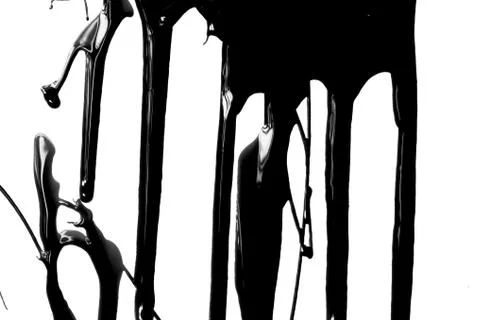 Black paint on a white background Foto stock