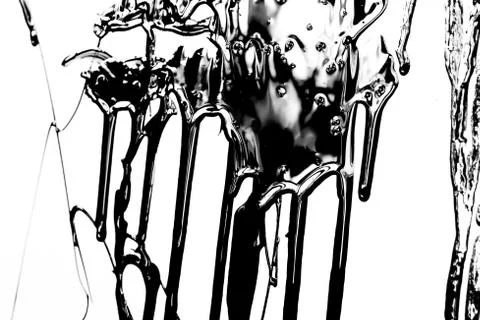 Black paint on a white background Stock Photos