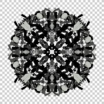 Black Painted Mandala 스톡 일러스트