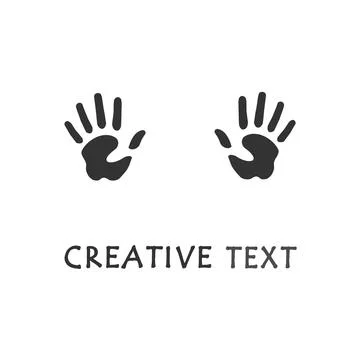 Black palms track simple vector illustration Stock Illustration