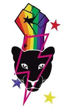 Black panther face Illustrazione stock