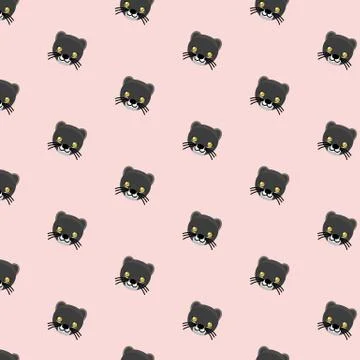 Black panther pattern. Illustrazione stock