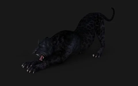 Black Panther Pose Stock Illustration