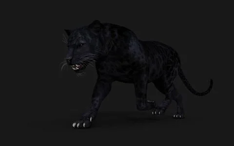 Black Panther Pose Stock Illustration
