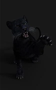 Black Panther Pose Stock Illustration