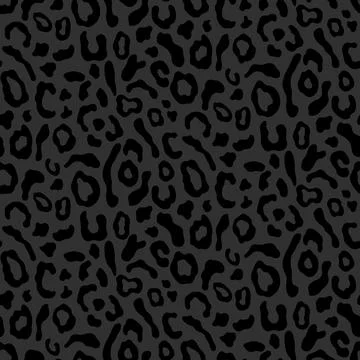 Black panther seamless pattern, leopard skin animal print background texture Illustrazione stock