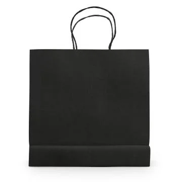 Black paper bag  , isolated Stock Illustration