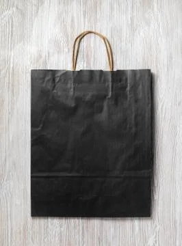 Black paper bag Stock Photos