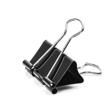 Black paper clip Stock Photos