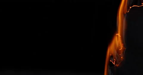 Black Paper On Fire Stock Footage 170587224