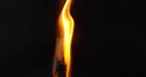 Black Paper On Fire Stock Footage 170587573