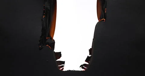 Black Paper On Fire Stock Footage 170587738