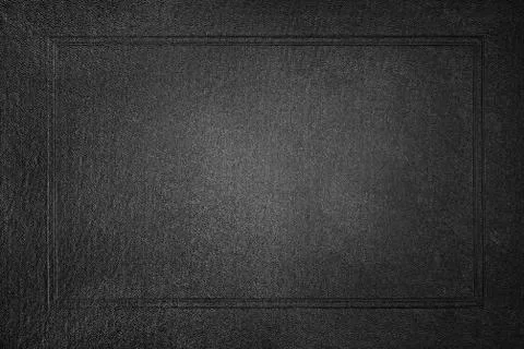 Black paper with frame background. Front book cover. Stock Photos