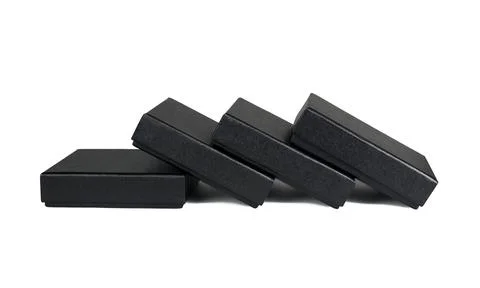 Black Paper Gift Boxes Stock Photos